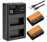K&F CONCEPT 2-Pack LP-E17 Batteries and Dual USB Charger Compatible with Canon EOS RP R10, Powershot V1, Rebel T8i, T7i, T6i, T6s, SL2, SL3, R50V, M3, M5, M6, 200D, 77D, 750D, 760D, 800D, 8000D
