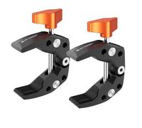 K&F CONCEPT 2 Pack Super Clamp with 1/4" Threads, Camera Mount Clamps 60mm Max Opening for Round Pipe Flat Surface, Crab Shaped Clamps for Tripod Monitors LED Lights and Other Photographic Accessories