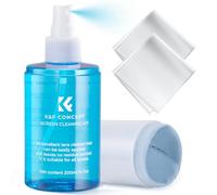 K&F CONCEPT 200ml Screen Cleaner Spray & Microfiber Cloth Kit | 200ml Cleaner, 16 * 18cm and 15 * 15cm Microfiber Cleaning Cloth , for TV, Laptops, Computers, Monitors, Phones, Tablets
