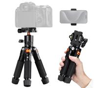 K&F CONCEPT 21.6''/ 55cm Compact Small Camera Tripod, Mini Desktop Tripod with 360° Ball Head, 1/4'' Quick Release Plate for Camera Video Camcorder, Load up to 13.22 lbs/6 KG