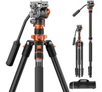 K&F CONCEPT 211cm Aluminum Camera Pro Video Tripod with 360° Fluid Head 5KG Load