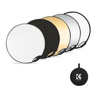 K&F CONCEPT 22"/60Cm 5-in-1 Collapsible Light Reflector with Hand Grip