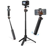 K&F CONCEPT 25.6"/65cm Auto-Pop Open Tripod, Mini Tripod for Phone | 360° Ball Head, Cold Shoe, 1/4" Thread, Compatible with GoPro Hero 13/12, DJI Osmo Pocket 4/3/360, Insta 360, Iphone17, MS71