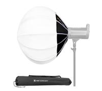 K&F Concept 25.6" / 65cm Lantern Softbox with Bowens Mount, 360° Light Diffuser, Aluminum, White, for Photography & Video