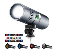 K&F CONCEPT 25W RGB Flashlight for Photography with 20 Gobos Gray | Built-In 4500mAh Battery, Features 4 Color ModeL, Ideal For Studio Photography Shooting SP25C