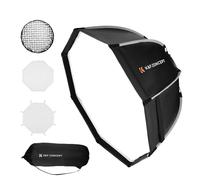 K&F Concept 26"/65cm Octagonal Softbox with Bowens Mount, Quick-Fold, Diffuser and Grid for Studio and Portrait Photography