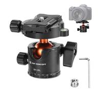K&F CONCEPT 28mm Low Profile Tripod Ball Head | 360° Panoramic Head with 1/4" Screw 3/8" Thread Mount and QR Plate, Bubble Level, Load Capacity 10KG BH28L
