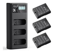 K&F CONCEPT 3 pack EN-EL14 Battery and Charger, Compatible with Nikon D5300 D5600 D5100 D5200 D5500 D3100 D3200 D3300 D3400 D3500 Coolpix P7000 P7100 P7200 P7700, P7800 Cameras