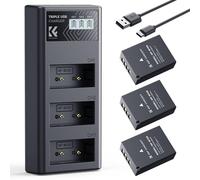 K&F Concept 3-Pack NP-W126S NP-W126 Battery and Charger Set for Fujifilm x100vi, X100V, XT30II, XT50, X100F, XT30, XT20, XT10, XS10, X-T1, X-T2, X-T3, X-A3, X-A5