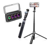 K&F CONCEPT 4 Pack(CPL ND16 ND64 ND256) Filter Kit + 3-in-1(Clip & Magnetic & 1/4 Screw) Selfie Stick Tripod Compatible with DJI Osmo Pocket 3