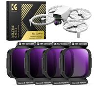 K&F CONCEPT 4-Pack ND/PL Filters Compatible with DJI Flip - ND8/PL, ND16/PL, ND32/PL, ND64/PL, 2-in-1 Optical Glass Filters with 28-Layer Coating