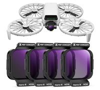 K&F Concept 4-Pack ND8 ND16 ND32 ND64 Filters Compatible with DJI Flip, ND Filter Optical Glass with 28-layer Coating