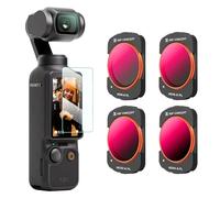 K&F CONCEPT 4 Pack- ND8/PL, ND16/PL, ND32/PL, ND64/PL Compatible with Osmo Pocket 3, Neutral Color Optics, Multi-layer Coatings ND Polarizing Filters