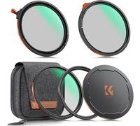 K&F Concept 49mm Magnetic Lens Filter Kit, True Color CPL + Variable ND2-32 + Diffusion Filter + Lens Cap + Adapter Ring, Multi-Layer Coating HD Optical Glass &Waterproof Pouch (Nano-X Series)