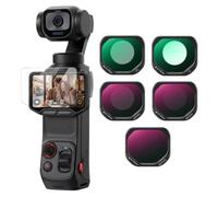 K&F CONCEPT 5-Pack Filter Kit Compatible with Insta360 Luna Pro | UV+CPL+ND16/PL+ND32/PL+ND64/PL Filter with Magnetic Mount, Optical Glass, Pro-Slim, Stowable for Vlog - FI061