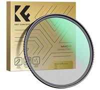 K&F CONCEPT 55mm Black Diffusion 1/4 Mist Filter Cinematic Glow Effect