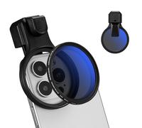 K&F CONCEPT 58mm Press-on CPL Phone Lens Filter Kit, Polarizing Filter Compatible with 17/16/15/14/13/12, 16/15/14/13/12 Pro & Pro Max, Samsung, Phone Camera Attachment for Photography