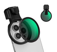 K&F CONCEPT 58mm Press-on ND2-32 Phone Lens Filter Kit, Multi-Coated Variable Neutral Density Light Reduction Filter Compatible with iPhone 17/16/15/14/13/12, 16/15/14/13/12 Pro & Pro Max, Samsung