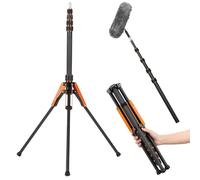 K&F CONCEPT 6.56ft/2M Carbon Fiber Portable Photography Light Stand | Lightweight Tripod Stand With Detachable Center ColumnFor Studio, Video & Outdoor Shooting TL12