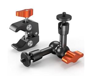K&F CONCEPT 6" Magic Arm Clamp Kit with 1/4" 3/8" Screw, Articulating Camera Arm for DSLR Action Cam Monitor Tripod, Camera Mount Clamp Compatible with Osmo Pocket 3/ Action 6 GoPro Hero Insta360
