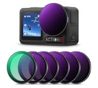 K&F Concept 6-pack Snap-on Filters for DJI OSMO Action 3/4/5 pro- CPL ND8 ND16 ND32 ND64 ND256, 28-layer Coating Optical Glass