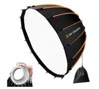 K&F CONCEPT 60cm Bowens Mount Hexadecagon Quick Set-up Softbox | Soft Box with Honeycomb Grid, Double Diffusers & Carry Bag, for Studio Flash, Product Photography LD01