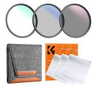 K&F CONCEPT 62mm UV CPL ND4 Lens Accessory Filter Kit UV Protector Circular Polarizing Filter Neutral Density Filter for DSLR Cameras + Cleaning Cloth + Filter Bag Pouch (Nano-K Series)