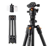 K&F Concept 63'' Camera Tripod 360° Ball Head for DSLR Sony Nikon K234A0+BH-28L