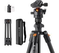 K&F CONCEPT 64inch/163cm Camera Tripod, Lightweight Aluminum Travel Outdoor Tri