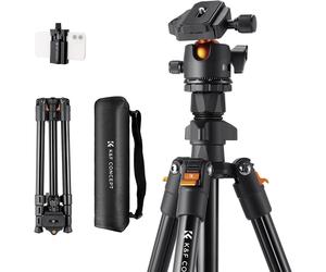 K&F CONCEPT 64inch/163cm Camera Tripod, Lightweight Aluminum Travel Outdoor Tri
