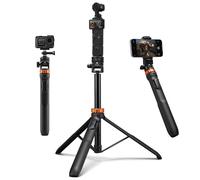 K&F CONCEPT 69''/175cm iPhone Selfie Stick Tripod with Phone Holder, Compatible with iPhone 17/16/15, GoPro Hero 13/12/11, DJI Osmo Pocket 3/4/Action 5/360, Insta360 X5/X4, AKASO EK7000/Brave 7