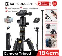 K&F Concept 72" Camera Tripod with Ball Head Monopod with Phone Holder, Remote