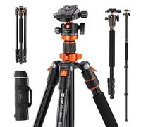 K&F Concept 78 inch Camera Tripod for DSLR Compact Aluminum Tripod with 360 Degree Ball Head and 10KG Load for Travel and Work K234A7+BH-28L (S210)