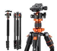 K&F CONCEPT 79" Camera Tripod, Camera Stand & Monopod with Ball Head, 1/4" Screw QR-Plate, 1/4" Thread Hole, Travel Tripod for DSLR, Camera, Load capacity 10kg, O234A7+BH-28L