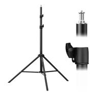 K&F CONCEPT 9.2ft/2.8m Stainless Steel Light Stand, Spring Cushioned Heavy Duty Photography Tripod Stand with 1/4” to 3/8” Universal Screw Adapter for Strobe,LED Video Light,Ring Light, Softbox