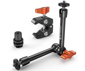 K&F CONCEPT 9.8" Magic Arm Clamp Kit with Cold Shoe Mount & 1/4" Screws