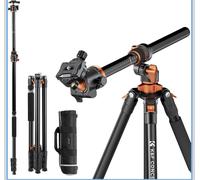 K&F CONCEPT 90"/230cm Horizontal Tripod for Camera, 360° Rotatable and 120° Tilt