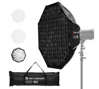 K&F CONCEPT 90cm/35" Octagon Softbox with Bowens Mount, Compatible with Studio Flash & Continuous Lights, Includes Honeycomb Grid, Diffuser & Carry Bag