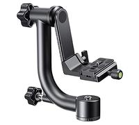 K&F Concept Aluminum Alloy 360 Degree Panoramic Gimbal Tripod Head with 1/4'' Standard Quick Release Plate and Bubble Level,Load Capacity up to 20kg/44lbs