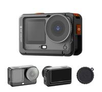 K&F CONCEPT Aluminum Alloy Camera Cage + Screen Protector Kit Compatible with DJI Osmo Action 6 Camera Accessories, Protective Cage Expansion Frame Case with Cold Shoe Mount for Tripod, Selfie Stick