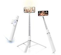 K&F CONCEPT Auto Drop-Open Selfie Stick Tripod with Light, 70in