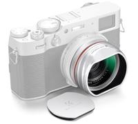 K&F CONCEPT Black Diffusion Lens Hood Cap compatible with Fujifilm X100VI | Metal Weather-Resistant Kit HD Optical Glass Filter, Accessories compatible with Fuji X100VI X100V Silver Nano-X Series FP716