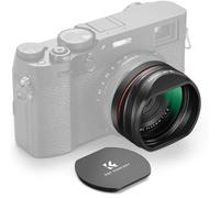 K&F CONCEPT Black Diffusion Lens Hood Cap compatible with Fujifilm X100VI | Metal Weather-Resistant Kit, HD Optical Glass Filter, Accessories compatible with Fuji X100VI X100V Black Nano-X Series FP716