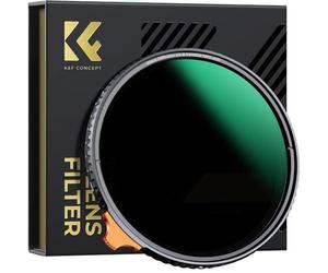 K&F CONCEPT Black Diffusion Mist ND Filter 72mm, 1-9 Stop Variable ND2-400, HD 28-Layer Coated Optical Glass, Waterproof, Scratch-Resistant, Camera Lens Compatible (Nano-X Series)