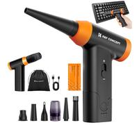 K&F Concept 2-in-1 Compressed Air Duster PC Cleaner, 150000RPM Air Blower, Electric air Dusters, Speed Adjustable Rechargeable Reusable Compressed Air Blaster for Laptop Computers Keyboard