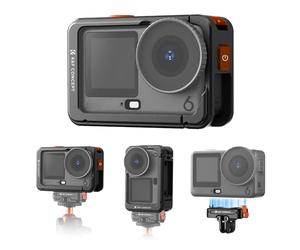 K&F CONCEPT Cage and Foldable Quick Release Mount Kit Compatible with DJI Osmo Action 6, Protective Expansion Frame Case with Cold Shoe Mount | 1/4" Screw Adapter for Tripod, Selfie Stick Vlogging