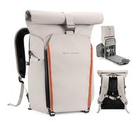 K&F CONCEPT Camera Backpack, Expandable Roll-Top Camera Bag to 28L-35L | Water-Resistant, Fiber Frame, 2 Bodies+4 Lenses, 15.8in Laptop Compartment, Quick Access for Canon/Sony/Nikon, B26