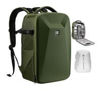 K&F CONCEPT Camera Backpack,Hardshell DSLR Photography Camera Bag with 15-15.6 Inch Laptop Compartment Waterproof Camera Case Compatible for Canon/Nikon/Sony/DJI Mavic Drone (Green)