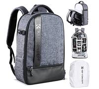 K&F Concept Camera Backpack, Professional Large Capacity Waterproof Photography Bag with Rain Cover for DSLR Cameras,15" Laptop Bag Nylon Backpack for Camera