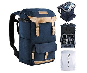 K&F Concept Camera Backpack Rolltop 20L Photo Backpack Waterproof Robust Fabric Backpack Bags for DSLR Camera Canon Nikon Sony Fujifilm Olympus and 15.6 Inch Laptop